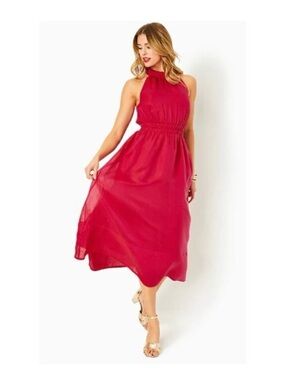 Lilly Pulitzer Marlene Midi Dress in Poinsettia Red